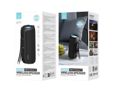 Techancy TH2634 Wireless Bluetooth Speaker Version 5.3, Support TF/U disk/LINE LN Input, 7 Color LED