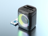 Techancy Altifalante Bluetooth Sem Fios  TH2635, 5 W/4 Polegadas, Som Est�reo Tws, Ritmo De Luz Led,