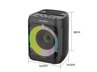 Techancy Altifalante Bluetooth Sem Fios  TH2635, 5 W/4 Polegadas, Som Est�reo Tws, Ritmo De Luz Led,