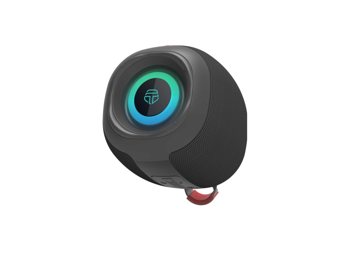Techancy Altifalante Sem Fios Bluetooth Versão 5.3 TH2638, Suporte TWS/TF/AUX, Luz Ambiente Led Rgb