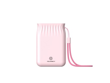 Techancy 6500mah Power Bank Pink TF2772, Mobile Phone/Tablet Charging Compatible with 2A, Portable P