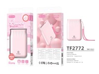 Techancy 6500mah Power Bank Pink TF2772, Mobile Phone/Tablet Charging Compatible with 2A, Portable P