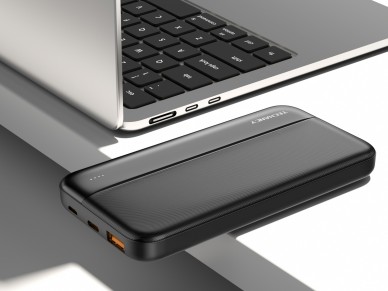Banco de energía Techancy 10000mah Negro TF2776, Carga rápida Pd20w para teléfonos in