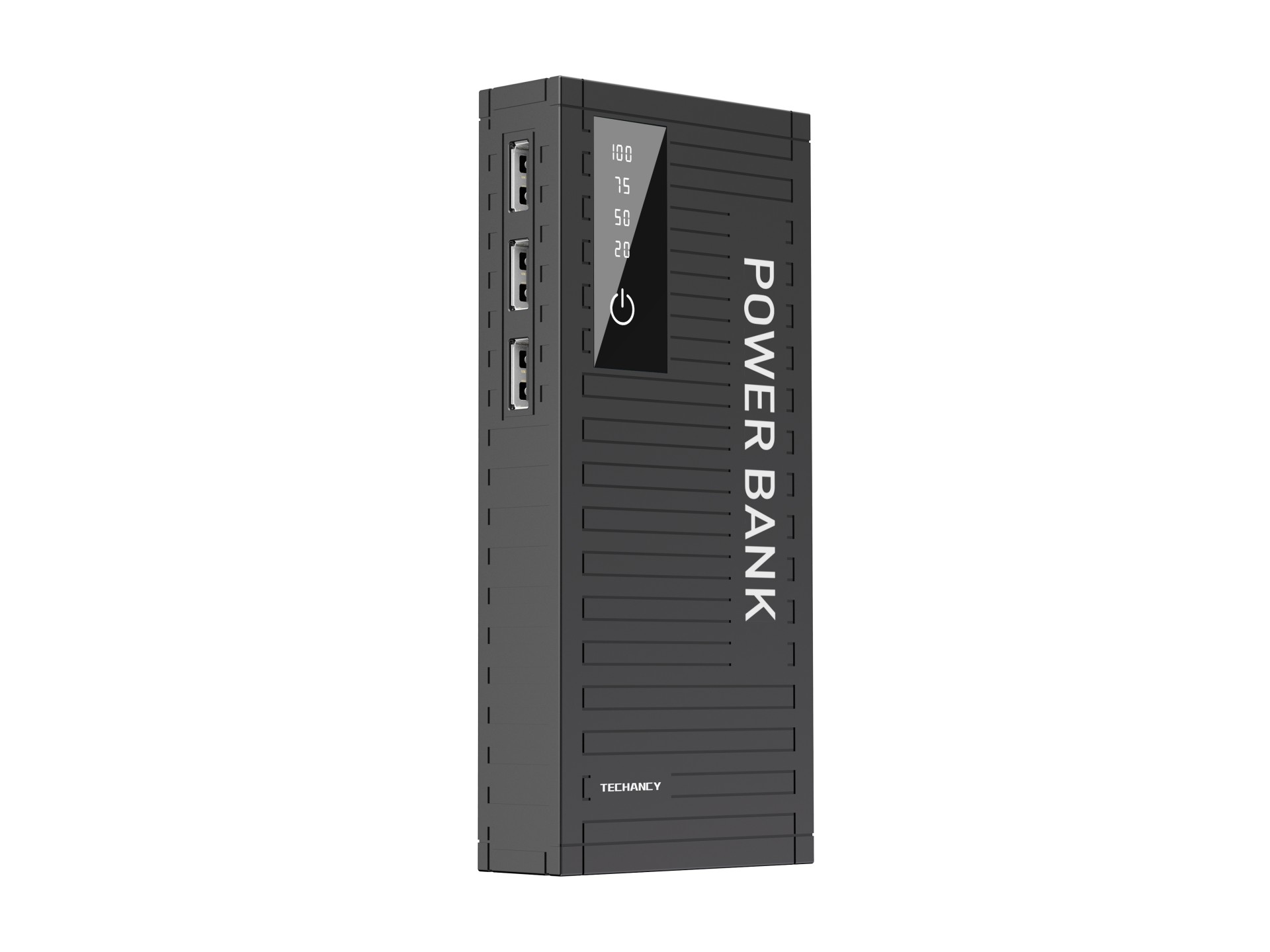 Banco de energía Techancy 5000mah Negro TF2780 - Carga rápida 2A, 3 salidas USB para tel