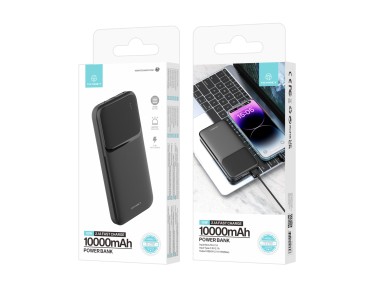 Techancy Power Bank 10000mah Preto TF2781, Carregamento R�pido De 10w Para Smartphones, Tablets E Mu