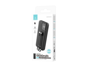 Techancy Mobile Power 10000mah 2.4a Charging TF2783, 2-in-1 USB C+IP Charging Cable, Digital Power D Techancy Mobile Power 10000mah 2.4a Charging TF2783, 2-in-1 USB C+IP Charging Cable, Digital Power D