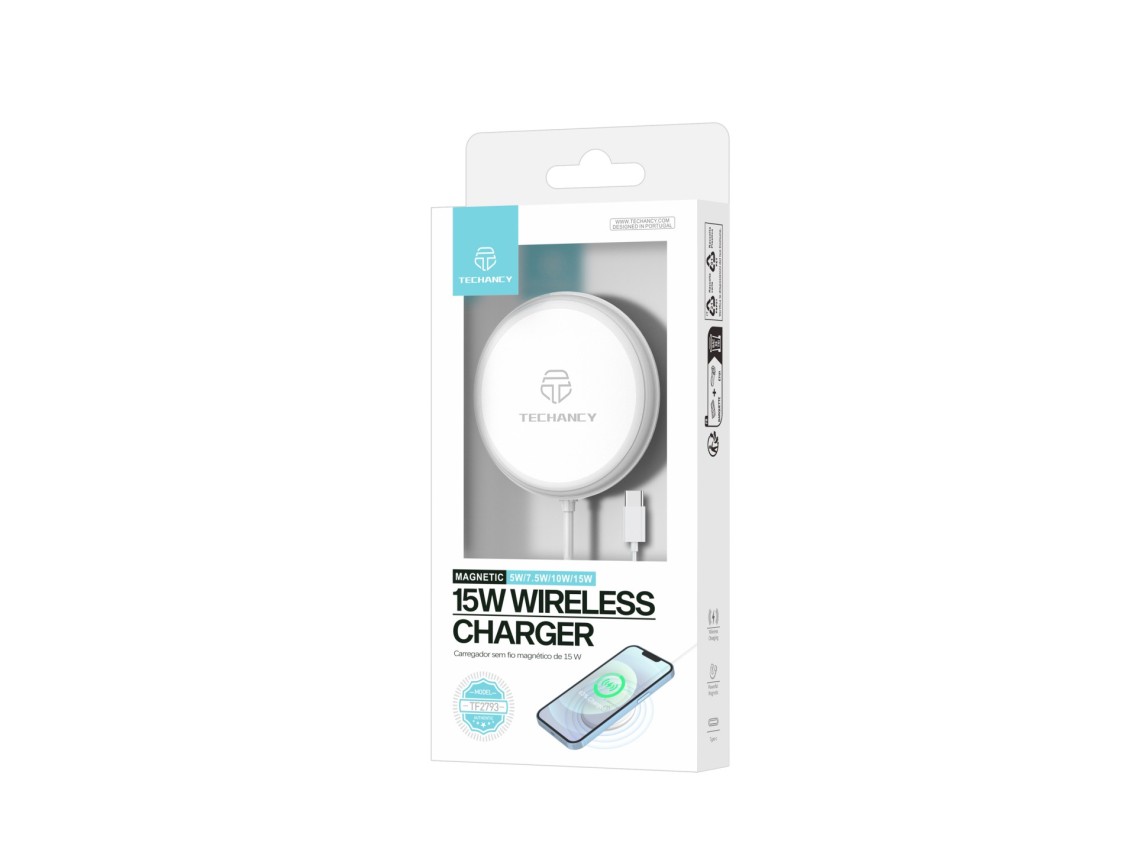 Techancy 15W Magnetic Wireless Charger TF2793, Compatible with iPhone 12 and Above, Magsafe Compatib