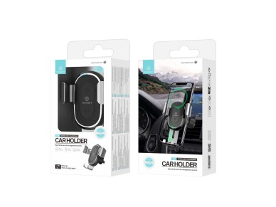 Techancy TF2795 Wireless Charging Car Phone Holder, 15W Charging, Gravity Link Technology