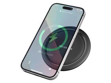 Cargador inalámbrico Techancy 15W TF2799, compatible con varias marcas de smartphones, carga r&