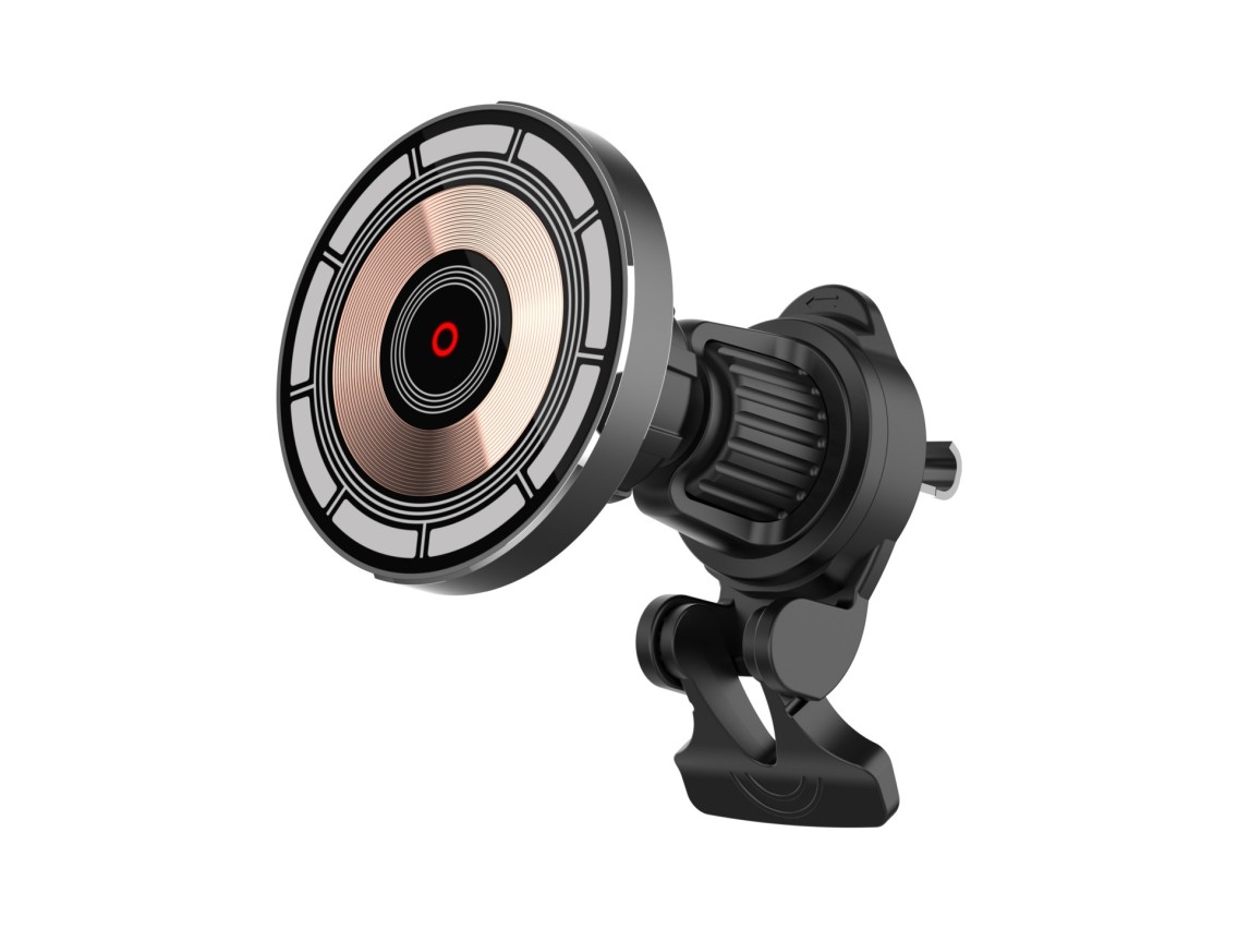 Techancy Suporte Magn�tico com Carregador Sem Fios 15W TF2824 Preto, Compat�vel com MagSafe, Rota��o