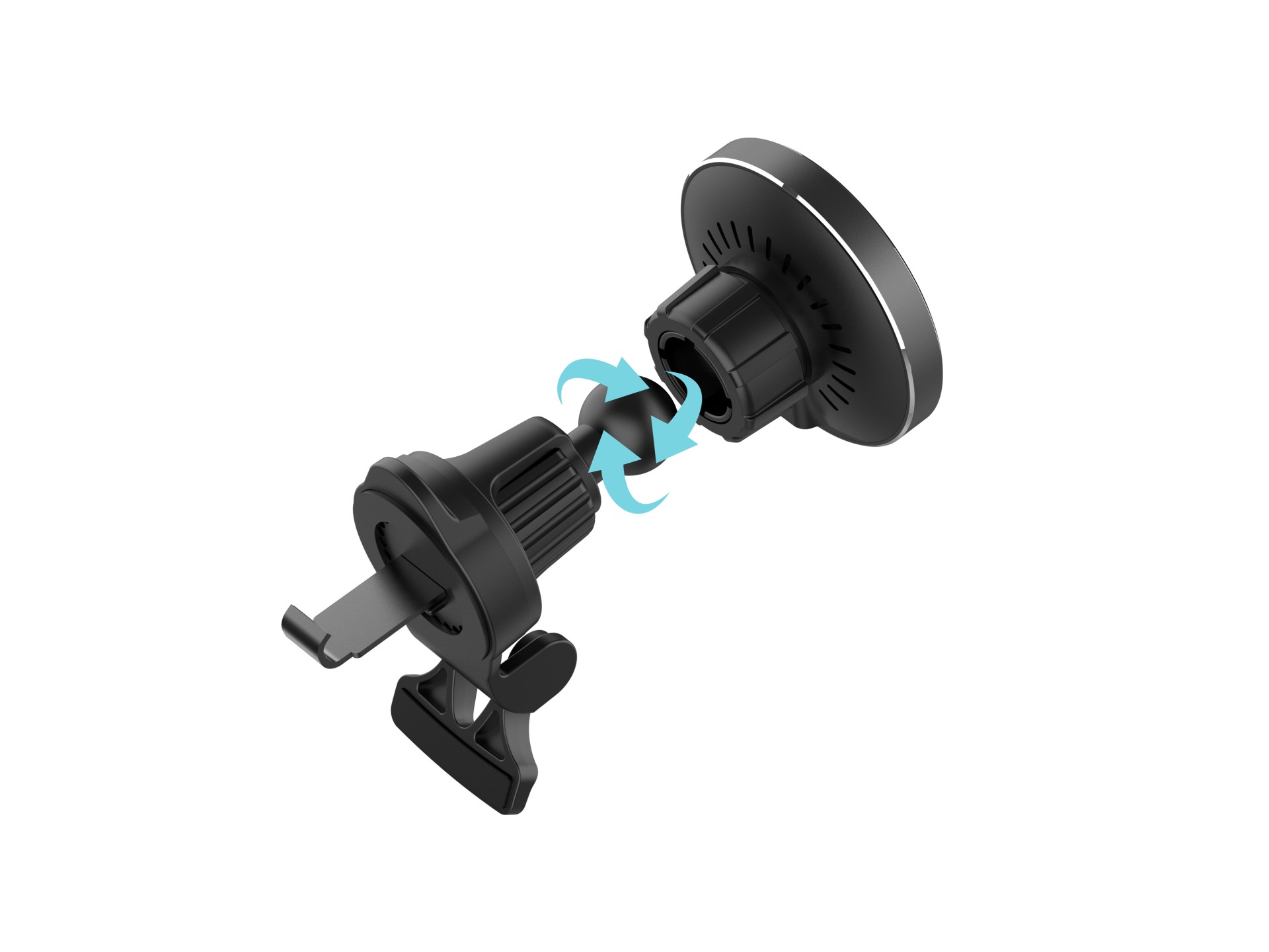 Techancy Suporte Magnético com Carregador Sem Fios 15W TF2824 Preto, Compatível com MagSafe, Rotação