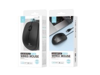 Techancy Wired USB Mouse Black TJ6109, 1.35 M Plug And Play, 1000 dpi, Ergonomic Design of Non-Slip Techancy Wired USB Mouse Black TJ6109, 1.35 M Plug And Play, 1000 dpi, Ergonomic Design of Non-Slip