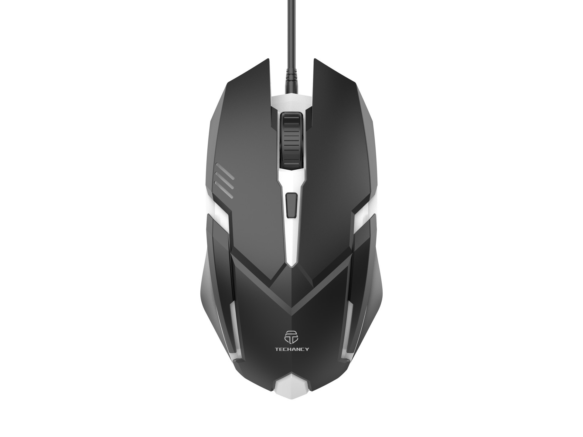 Techancy Rato Para Jogos Com Fios Usb TJ6110, Botões 4d Dpi Ajustável (800-2400), Efeito De Luz De