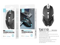 Techancy Rato Para Jogos Com Fios Usb  TJ6110, Bot�es 4d Dpi Ajust�vel (800-2400), Efeito De Luz De 