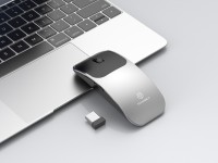 Techancy TJ6122 2.4G Wireless Mouse, Slim Design with 5D Buttons for Easily Carrying on the Go, Comp