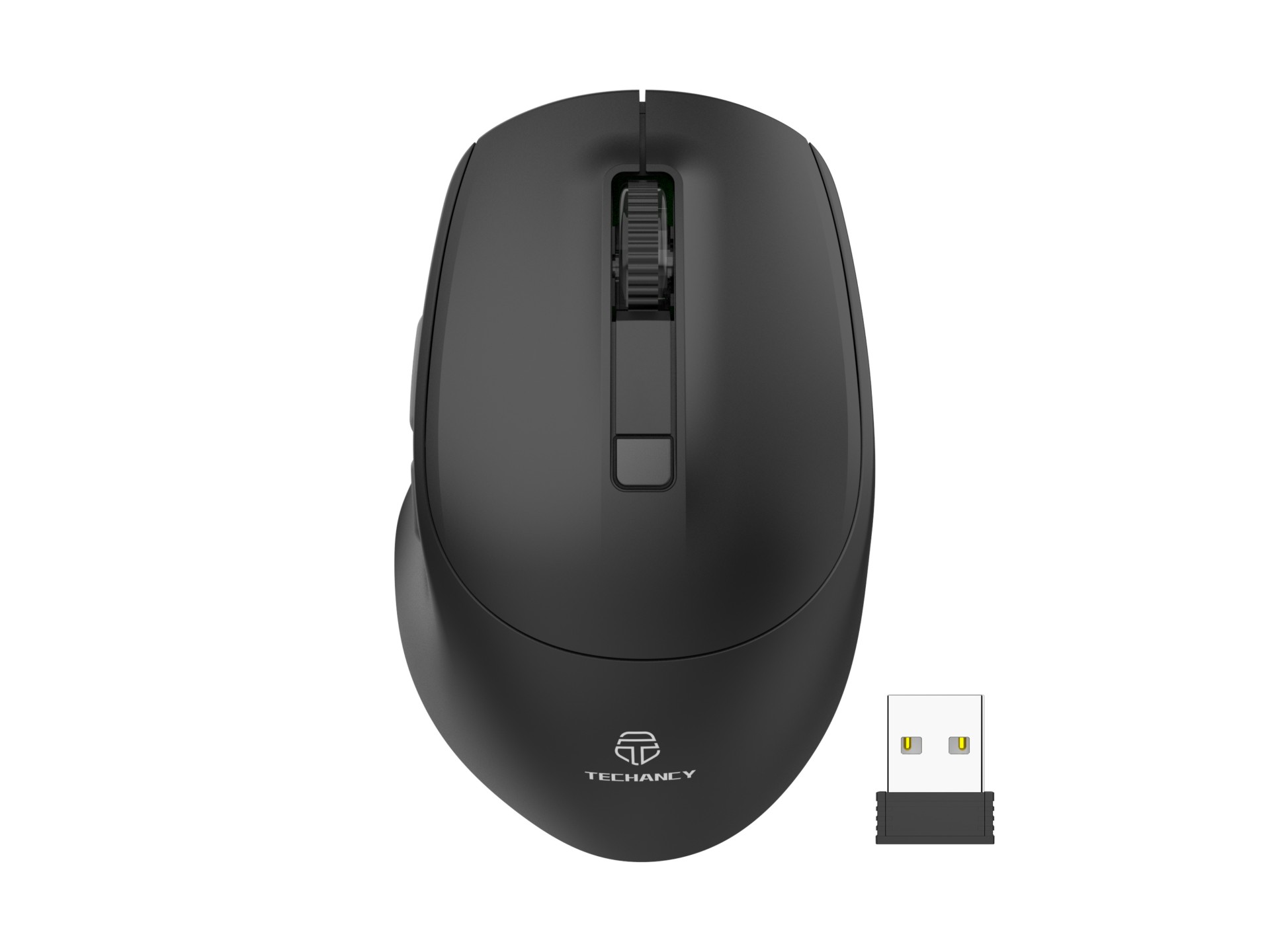 Techancy Wireless Mouse 2.4g Black TJ6123, Adjustable DPI (800-1600) 6d Silent Buttons, Compatible w