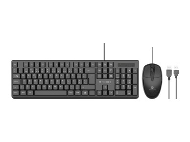 Techancy Conjunto De Teclado E Rato Com Fios Usb TK1270,Teclas Em Portugu�s+Ingl�s Para Utiliza��o N