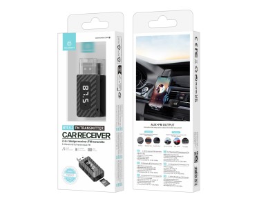 Techancy Bts 5.3 Fm Receiver/Transmitter Tq5907, Supports Tf Card Reading, Usb Power Supply, 3.5mm A