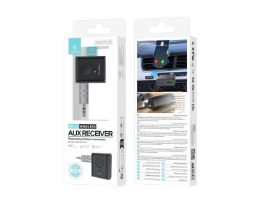 Techancy Receptor AUX Sem Fios TQ5908 Bluetooth 5.3, Audio Carro, Som Casa, Auriculares, Compacto e 