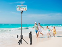 Techancy Bast�o De Selfie Multifuncional TR6414, Controlo Sem Fios, 68cm Retr�til, Compacto E F�cil 