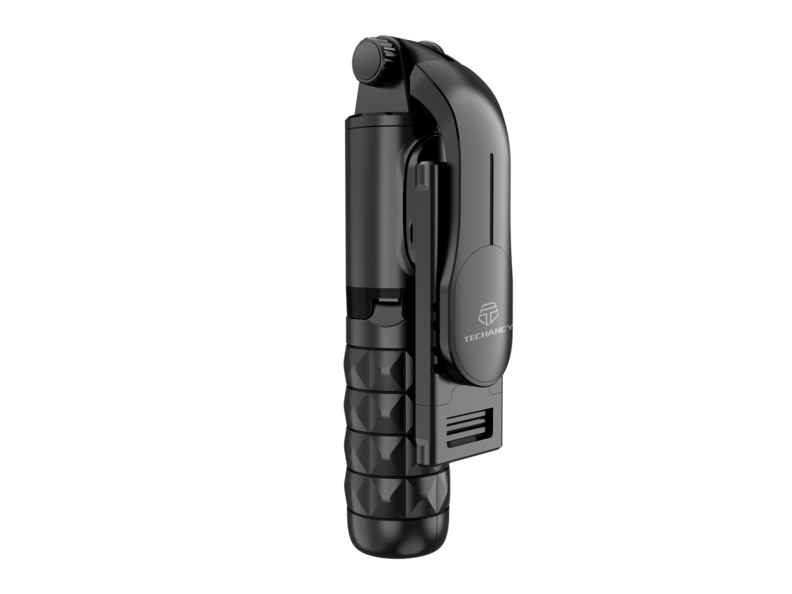 Techancy Mini selfie stick multifunções, TR6416, com controlo sem fios, suporte triangular, fácil de