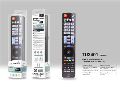 Control remoto para TV Techancy TU2401, alcance inalámbrico de 8 m, compatible con televisores 