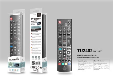 Control remoto para TV Techancy TU2402, alcance inalámbrico de 8 m, compatible con televisores 