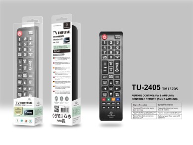 Control remoto de TV Techancy TU2405, alcance inalámbrico de 8 m, compatible con televisores Sa
