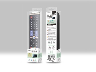 Techancy TV Remote Control TU2407, 8m Wireless Range, Compatible with Samsung TVs, Auto-Adaptive Con