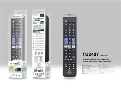 Techancy TV Remote Control TU2407, 8m Wireless Range, Compatible with Samsung TVs, Auto-Adaptive Con