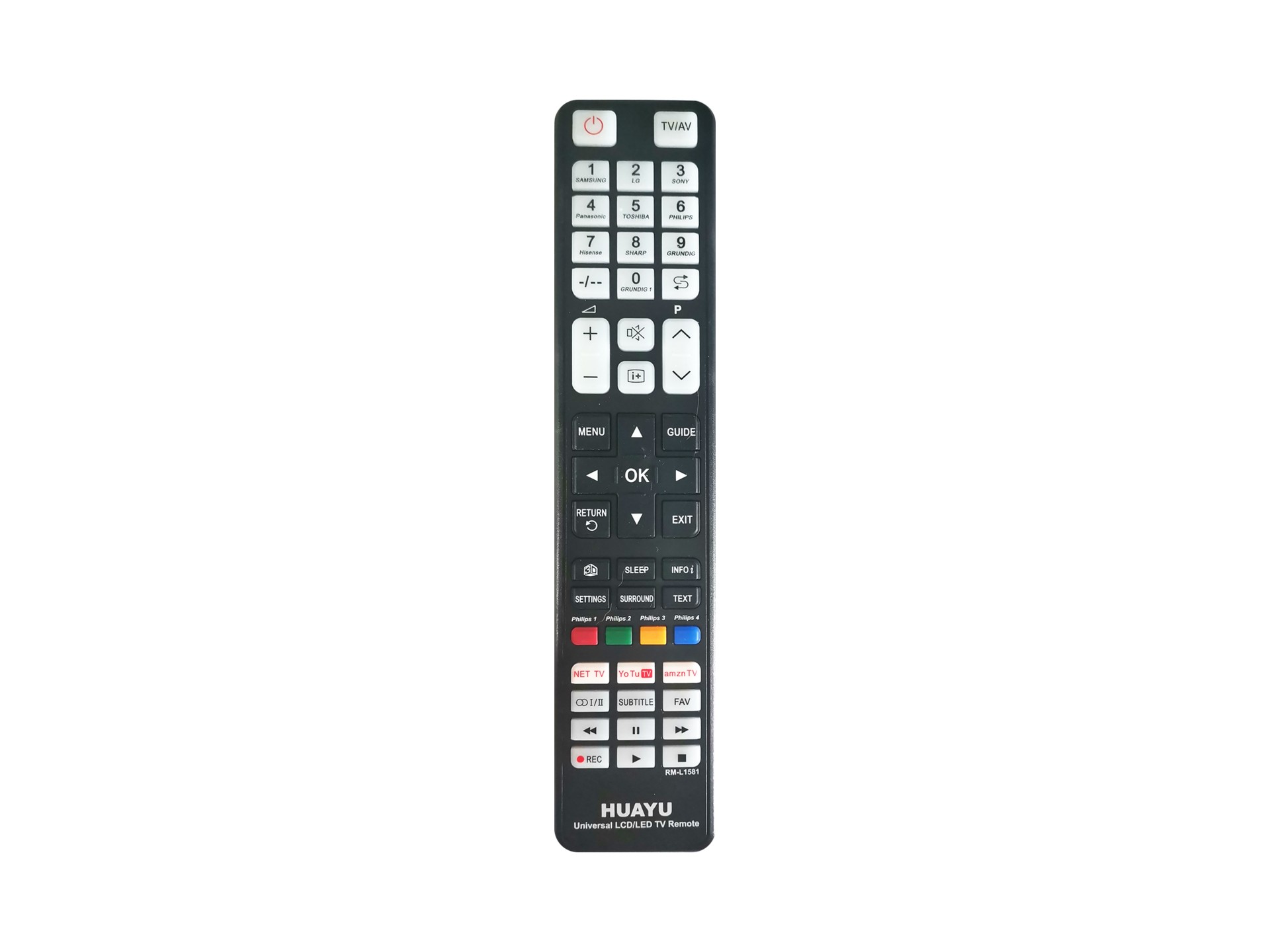 Techancy Universal TV Remote Control TU2411, Compatible with Many TV Brands, Simple Adaptation Conne