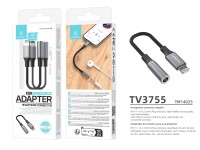 Techancy Adaptador De Áudio TV3755, Ip8-14 Para Conetor De Auscultadores De 3,5 Mm, Compatível Com D Techancy Adaptador De Áudio TV3755, Ip8-14 Para Conetor De Auscultadores De 3,5 Mm, Compatível Com D