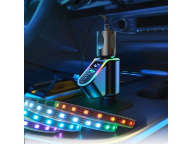 Cargador r�pido para coche Joyroom 4 en 1 USB-A QC3.0 / 2 x USB-C PD 150 W Negro (JR-CL21)
