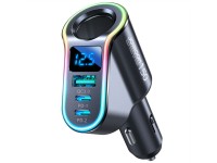 Carregador r�pido para carro Joyroom 4 em 1 USB-A QC3.0 / 2x USB-C PD 150W Preto (JR-CL21)