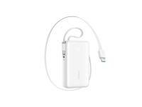 Joyroom JR-PR2 35W 10000mAh Power Bank with Retractable USB-C Cable and Built-in Lightning Cable - W