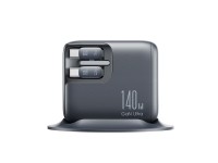 Carregador de mesa Joyroom Podix JR-TRD01 GaN de 140 W com 5 portas e dois cabos retr�teis - Cinza