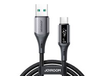 Cabo Joyroom S-A60 StarTalk 3A USB-A para USB-C de 1,2 m - preto