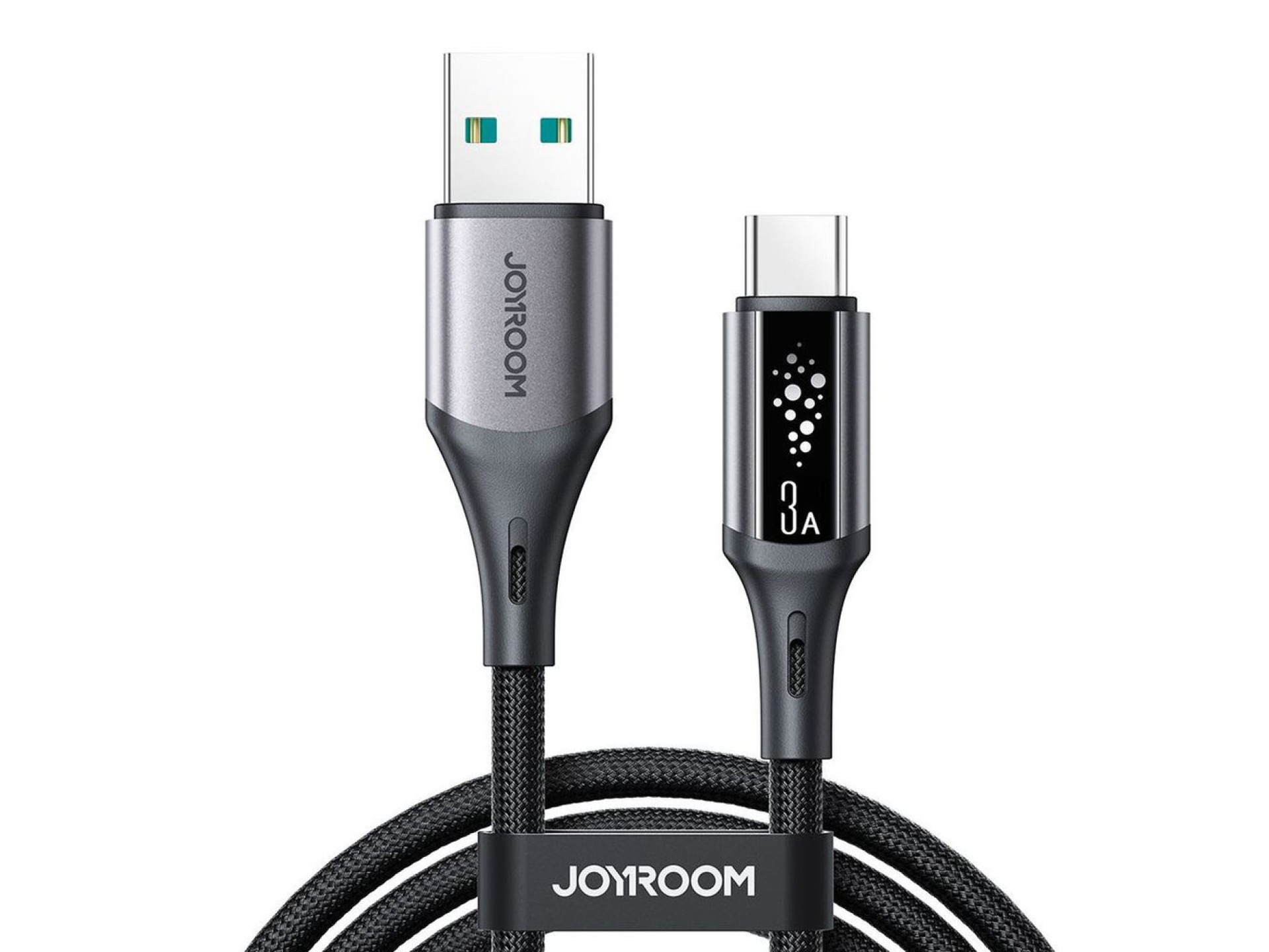 Cabo Joyroom S-A60 StarTalk 3A USB-A para USB-C de 1,2 m - preto