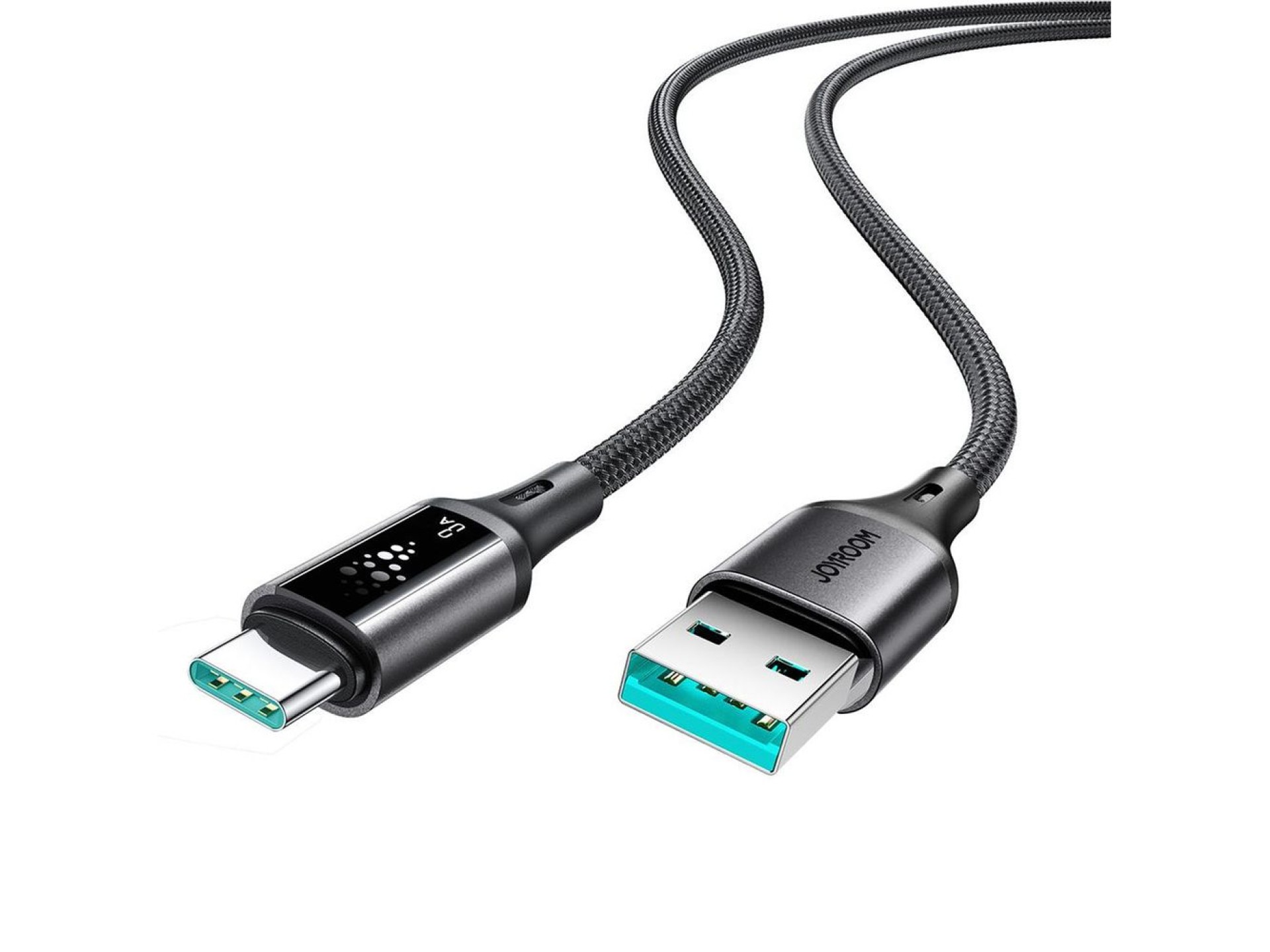 Cabo Joyroom S-A60 StarTalk 3A USB-A para USB-C de 1,2 m - preto