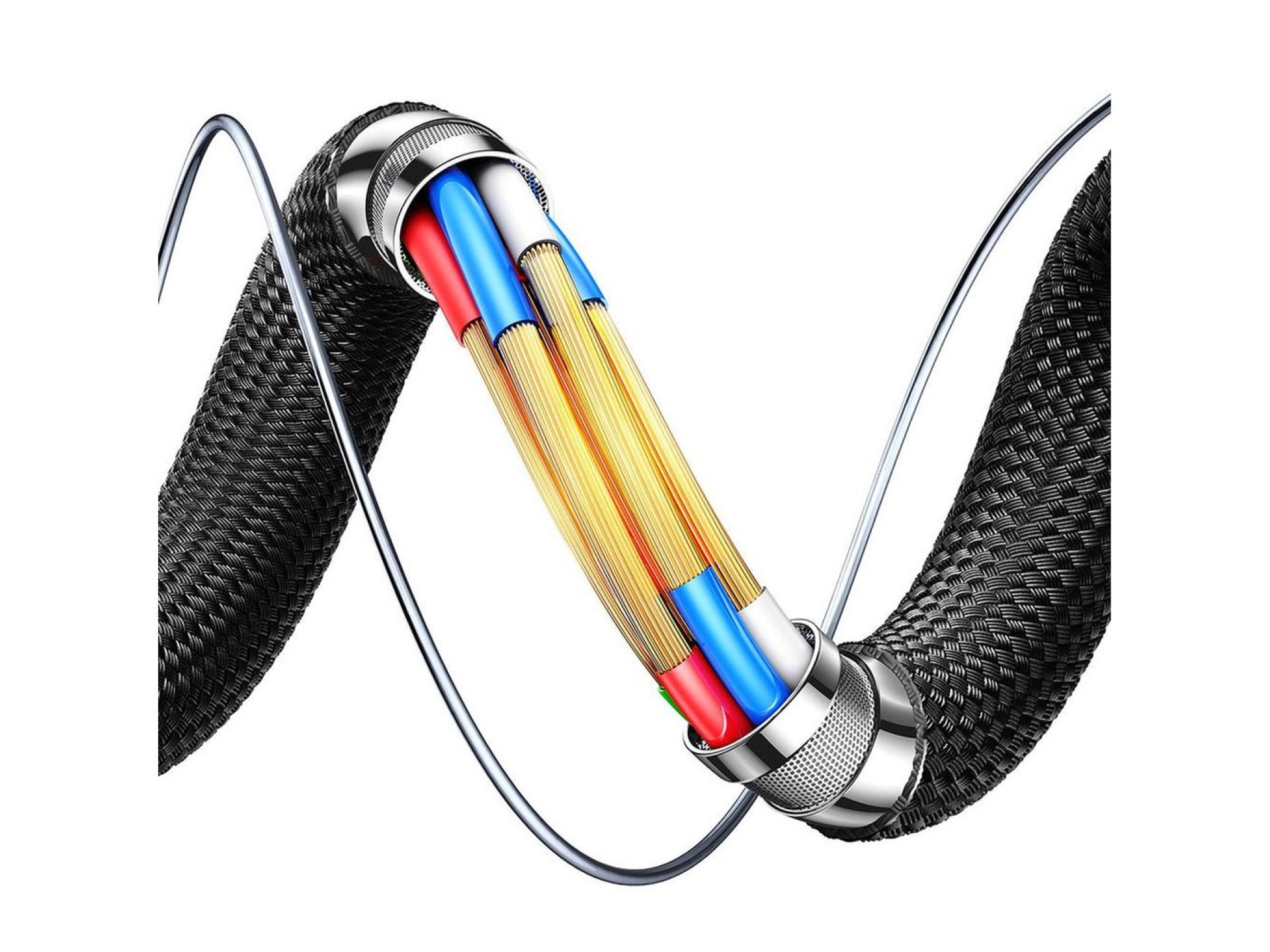 Cabo Joyroom S-A60 StarTalk 3A USB-A para USB-C de 1,2 m - preto