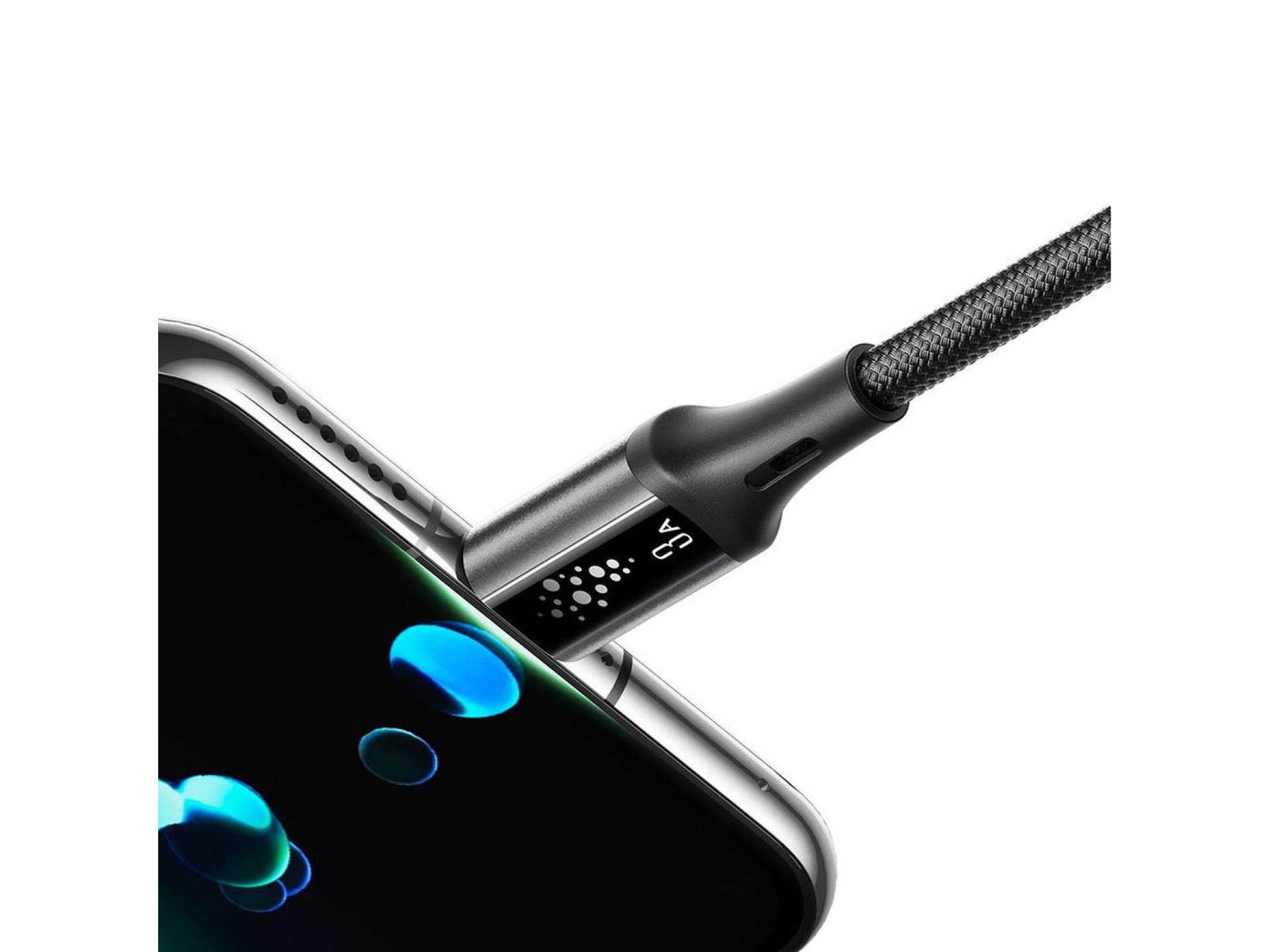 Cabo Joyroom S-A60 StarTalk 3A USB-A para USB-C de 1,2 m - preto