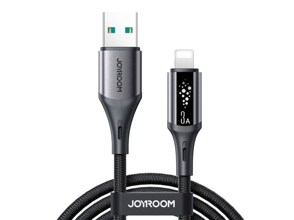 Joyroom S-A60 StarTalk 3A USB-A - Cabo Lightning 1,2 m - preto
