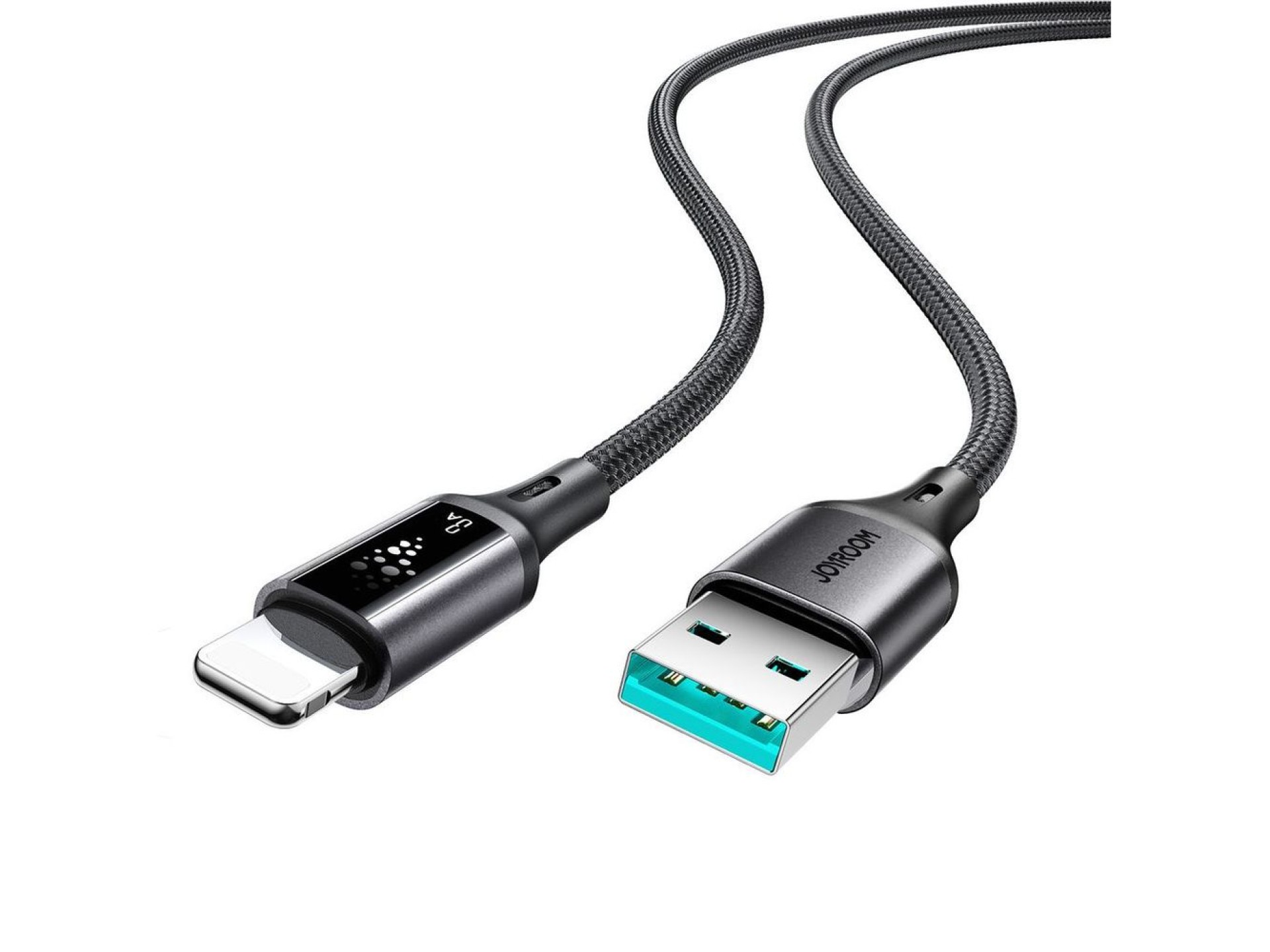 Cable USB-A Joyroom S-A60 StarTalk 3A - Lightning de 1,2 m - negro
