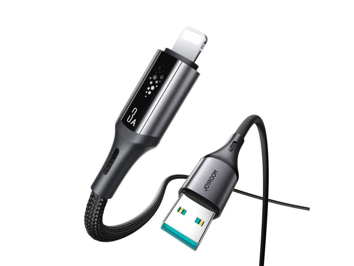 Joyroom S-A60 StarTalk 3A USB-A - Cabo Lightning 1,2 m - preto