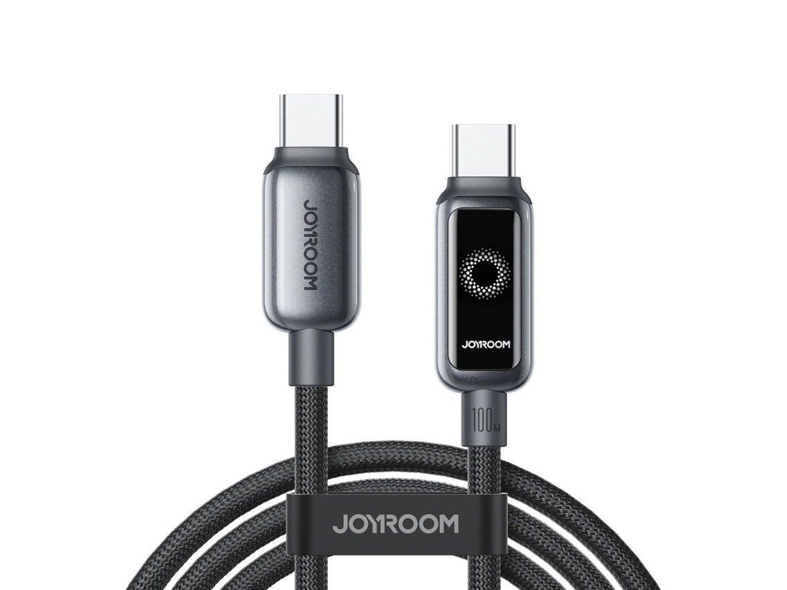 Cable Joyroom S-A55 StarFlight de 100 W USB-C a USB-C de 1,2 m, negro