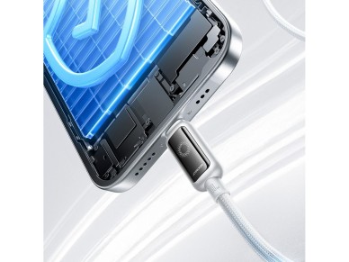 Joyroom S-A55 StarFlight 100W USB-C - Cable USB-C de 1,2 m - Blanco