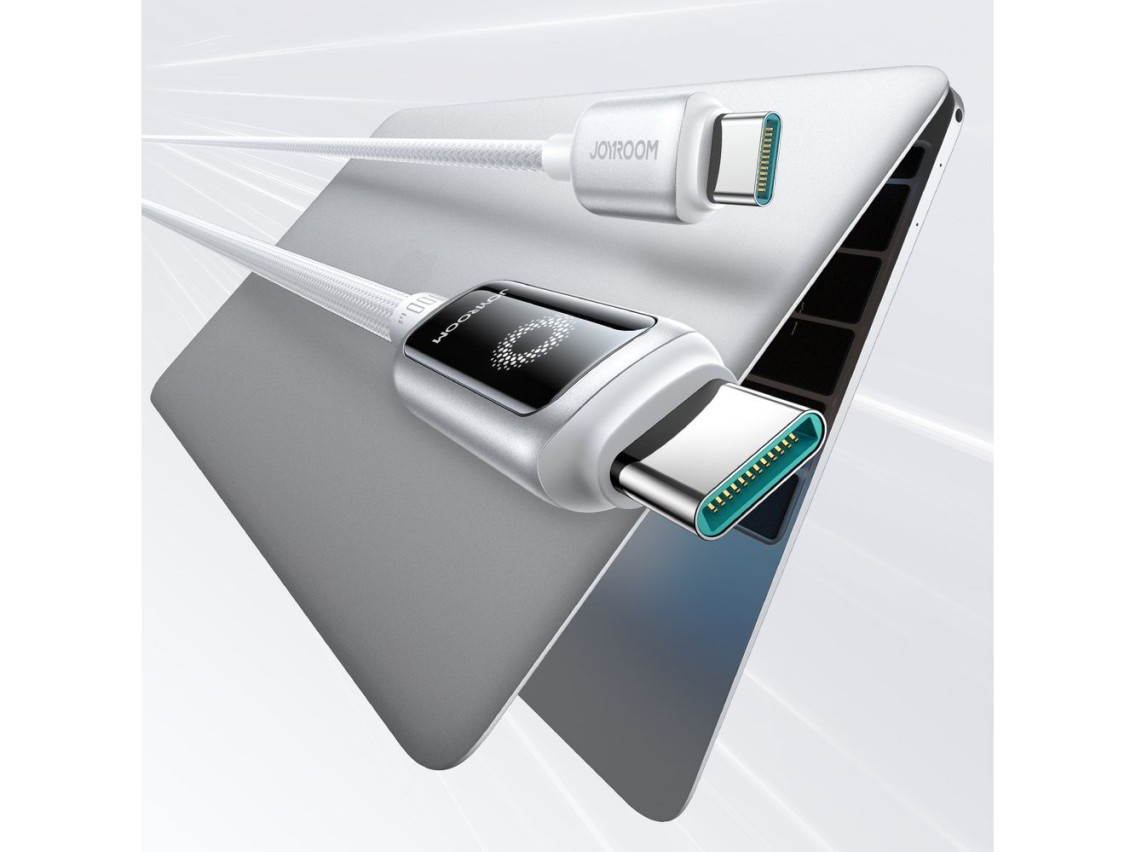 Joyroom S-A55 StarFlight 100W USB-C - USB-C Cable 1.2m - White