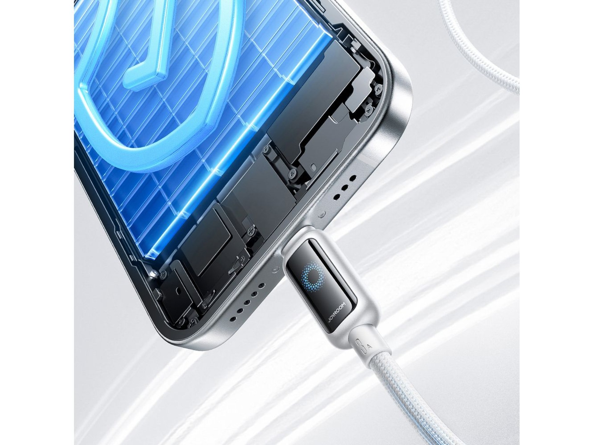 Cable USB-A Joyroom S-A55 StarFlight 3A - Lightning de 1,2 m - blanco