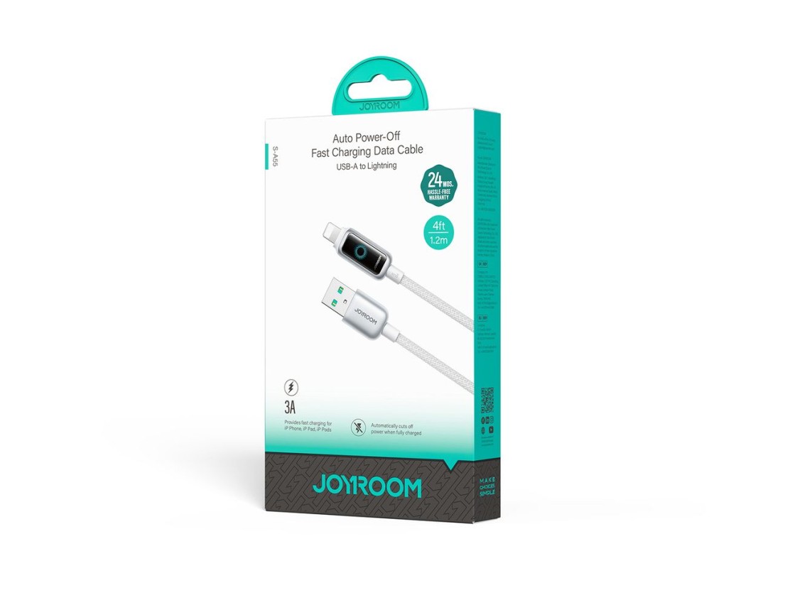 Joyroom S-A55 StarFlight 3A USB-A - Lightning cable 1.2m - white