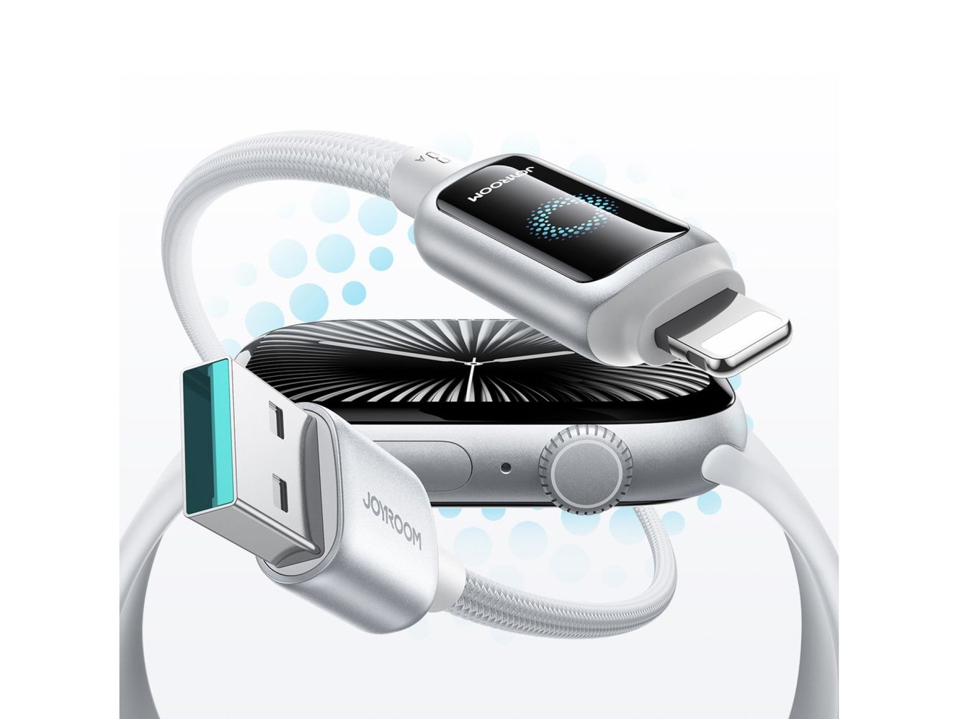 Cable USB-A Joyroom S-A55 StarFlight 3A - Lightning de 1,2 m - blanco